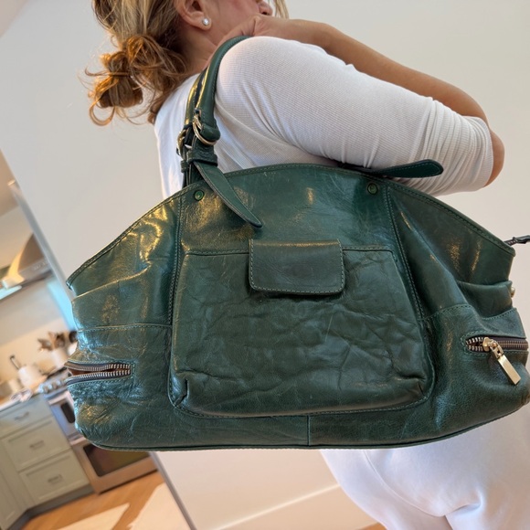 Free People Leather Teal Shoulder Bag Day to Evening 🌈